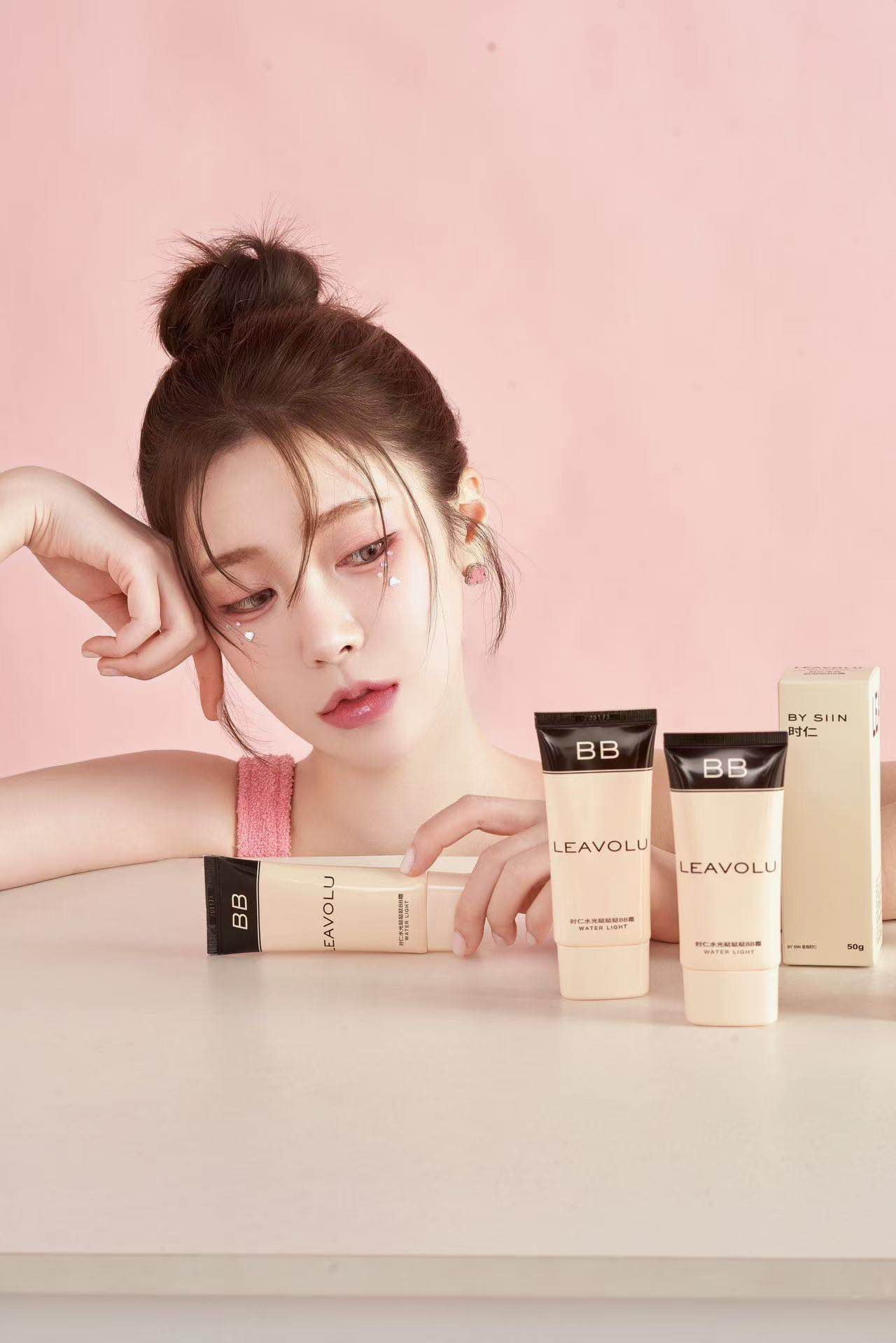 LEAVOLU时仁水光哒哒哒BB霜升级版欧尼同款正品清透提亮水光霜