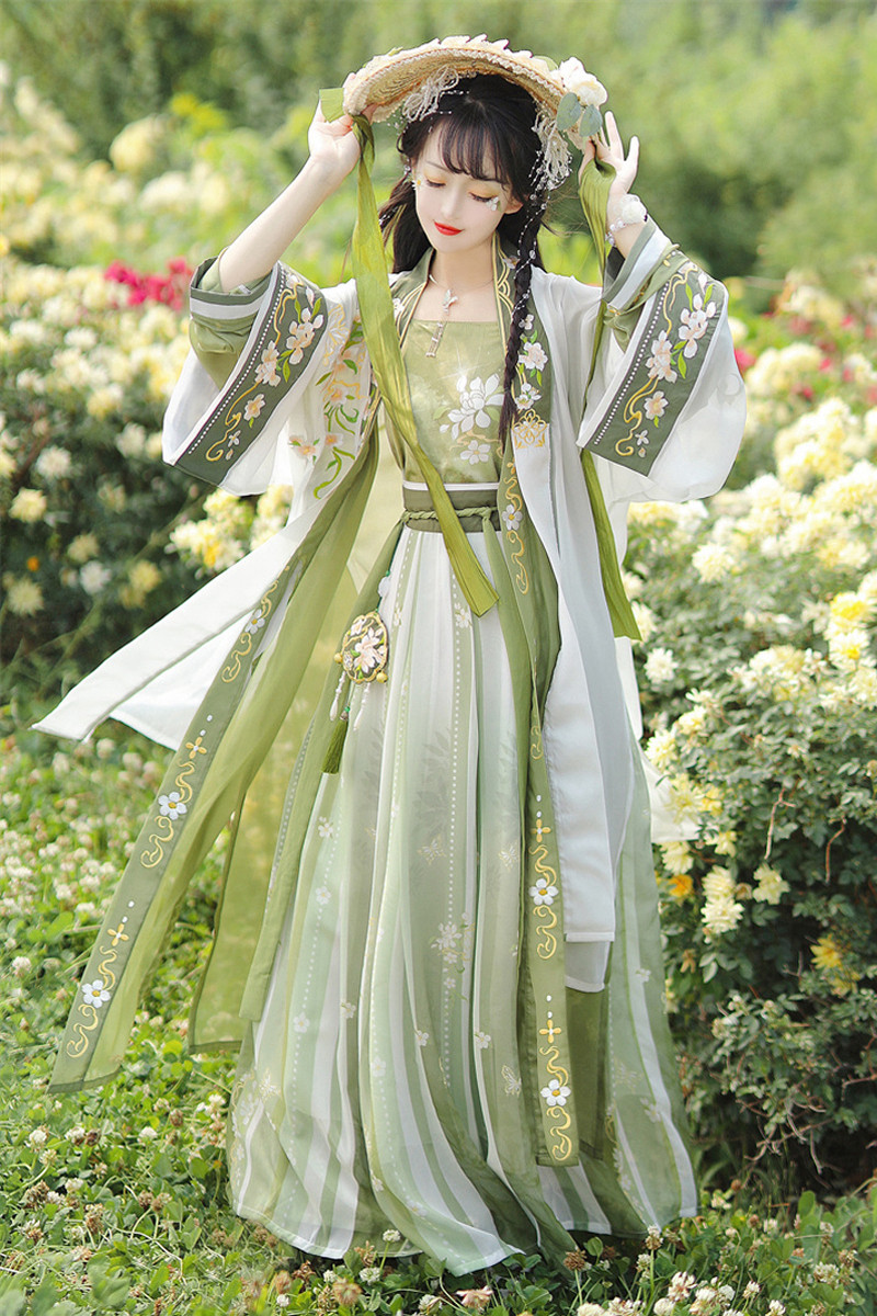 宋代汉服女小个子仙气飘逸古风女初中生改良宋朝长褙子成人古装夏