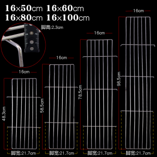 不锈钢烧烤网架长方形加长加大网片烤肉面包晾烘焙商用烧烤炉配件