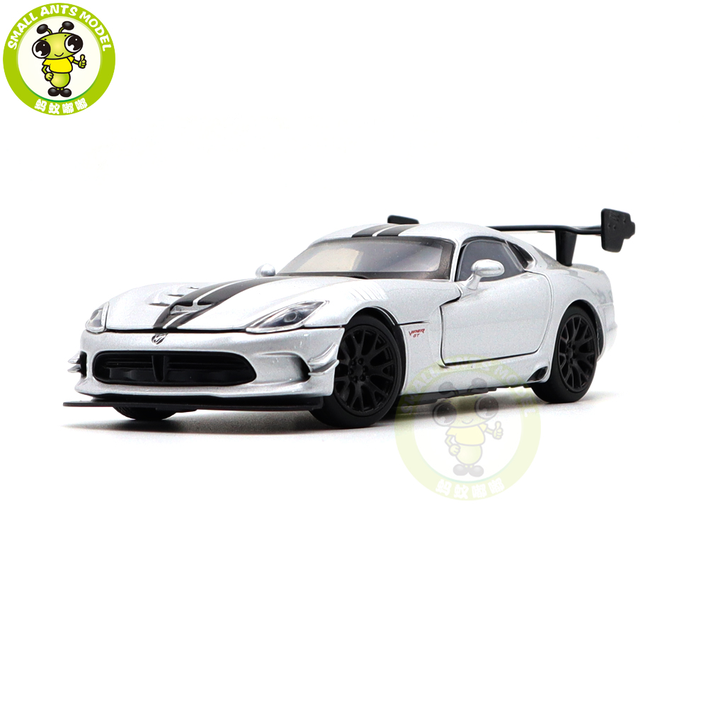 JKM1:32 道奇蝰蛇跑车减震转向四开门金属合金汽车模型儿童玩具车