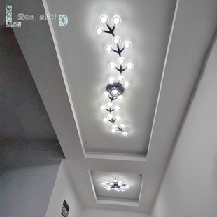 北欧梅花艺术长条造型灯阳台入户玄关吸顶灯轻奢创意走廊灯过道灯