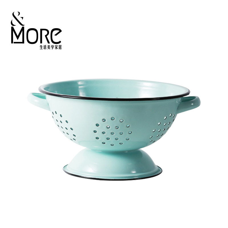 Shuiguolan enamel Leach basket Vegetable Basket Basin Vegetable Blue Fruit dish Retro-Vintage Japanese groceryin the Tableware , Tableware , Fruit bowl/Fruit plate/Hamper  category - from Buy2taobao.com to provide professional Taobao agent buy service