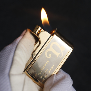 百诚磕头机明火砂轮复古异形老式定制金属创意打火机充气定制刻字