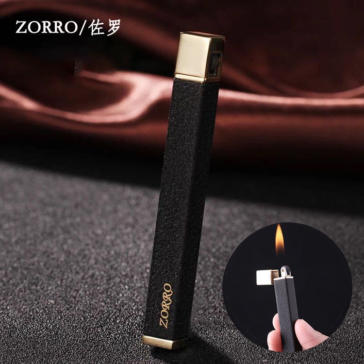 佐罗充气女士砂轮打火机明火创意小巧迷你男女个性定制送男友刻字