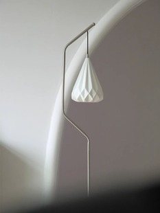 华灯坊陶瓷钻石白色极简风客厅卧室民宿床头沙发落地灯