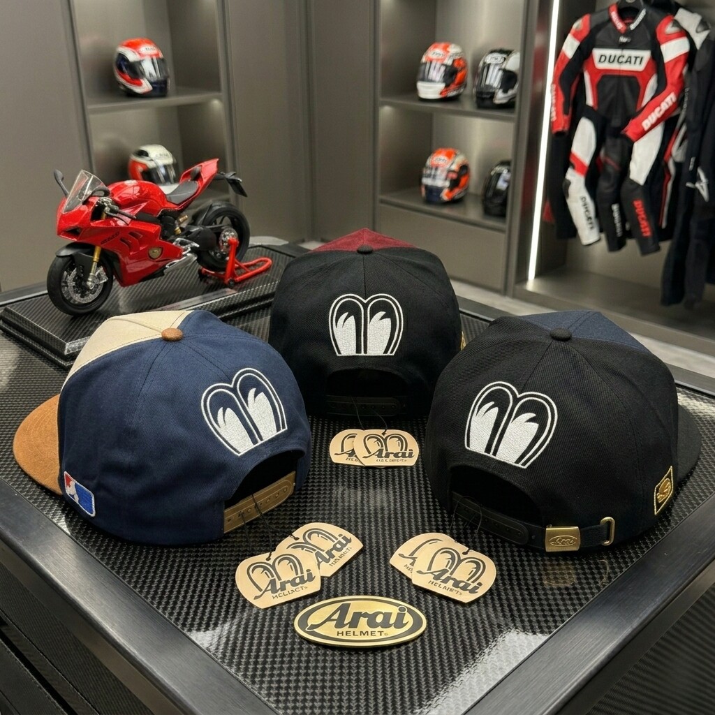 arai 大眼仔摩托车棒球帽刺绣帽子鸭舌帽均码可调节小众精品帽子