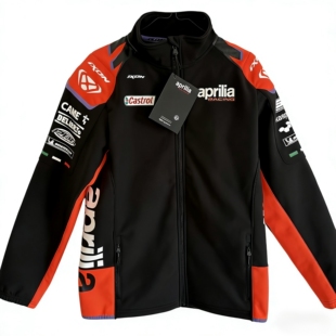 阿普利亚aprilia厂队服软壳立领休闲骑行服防风防泼水保暖冲锋衣