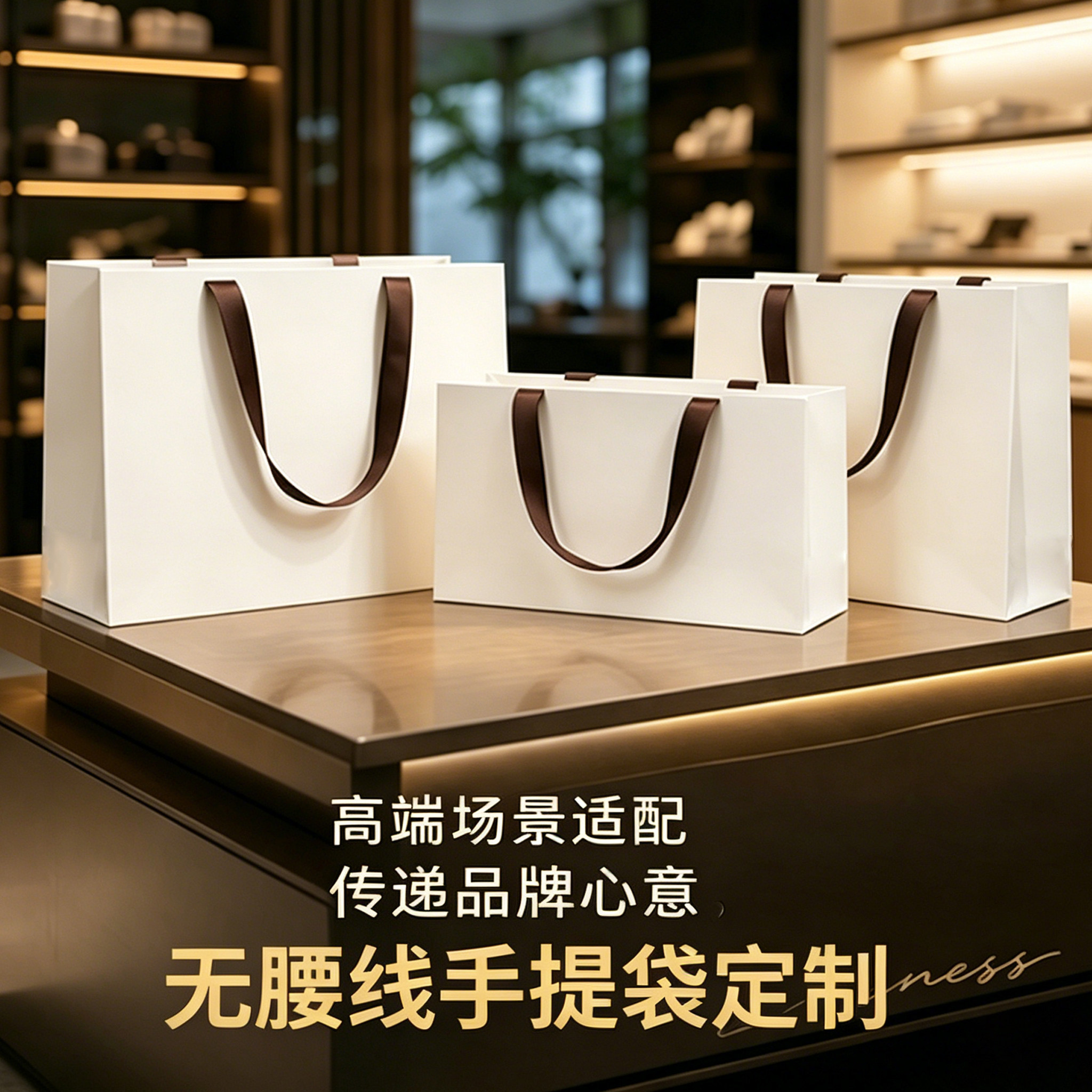 纸袋手提袋定制LOGO企业宣传礼品袋伴手礼周年庆奖品包装袋X100