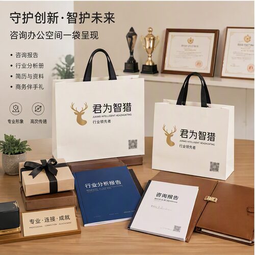 猎头咨询纸袋手提袋企业管理咨询文件定制包装袋加厚礼品袋手拎袋