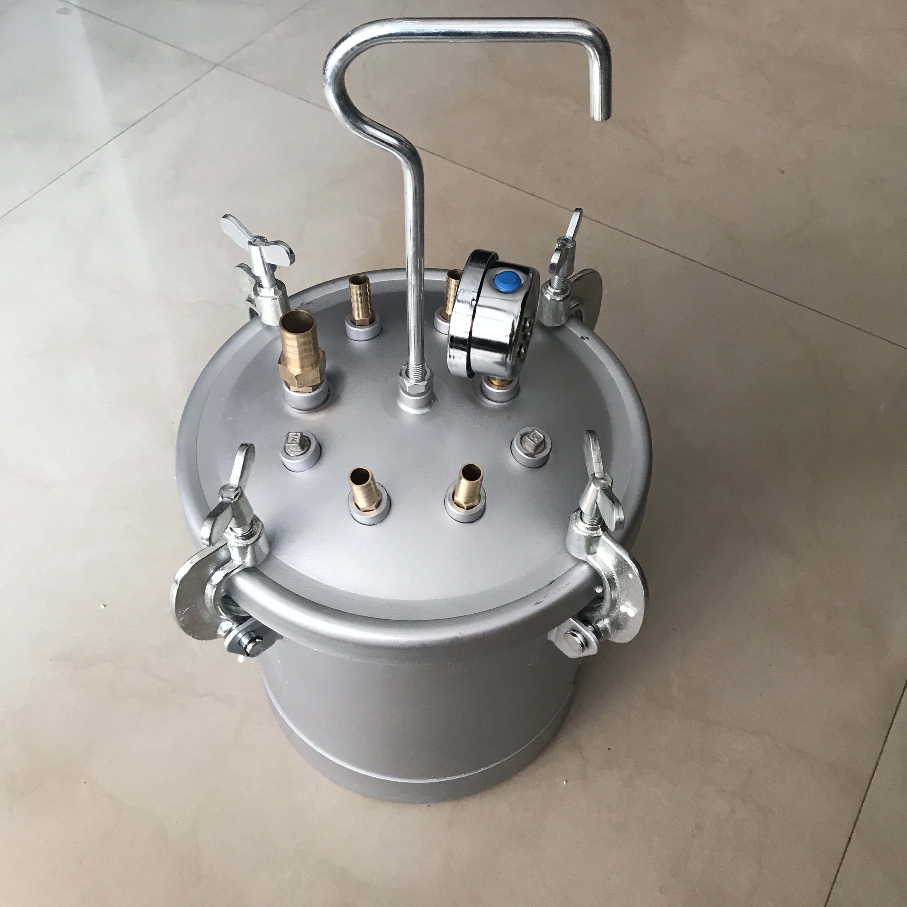 树脂收集罐真空工艺树脂收集罐收集罐10L带负压表1进4出插12mm