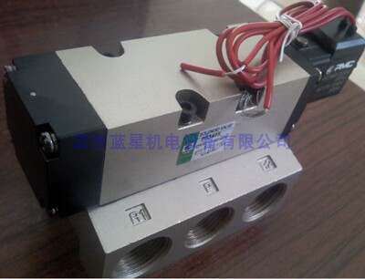 PMC二位五通阀PS340S（24V或220V）带6分接口底座