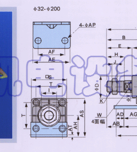 全新原装KAOGEER方形标准气缸SC100*200-S-TCM-Y 货期7-10天