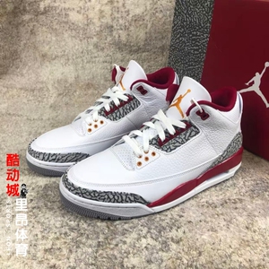 Air Jordan3 AJ3红雀白酒红复刻复古情侣篮球鞋CT8532-398614-126