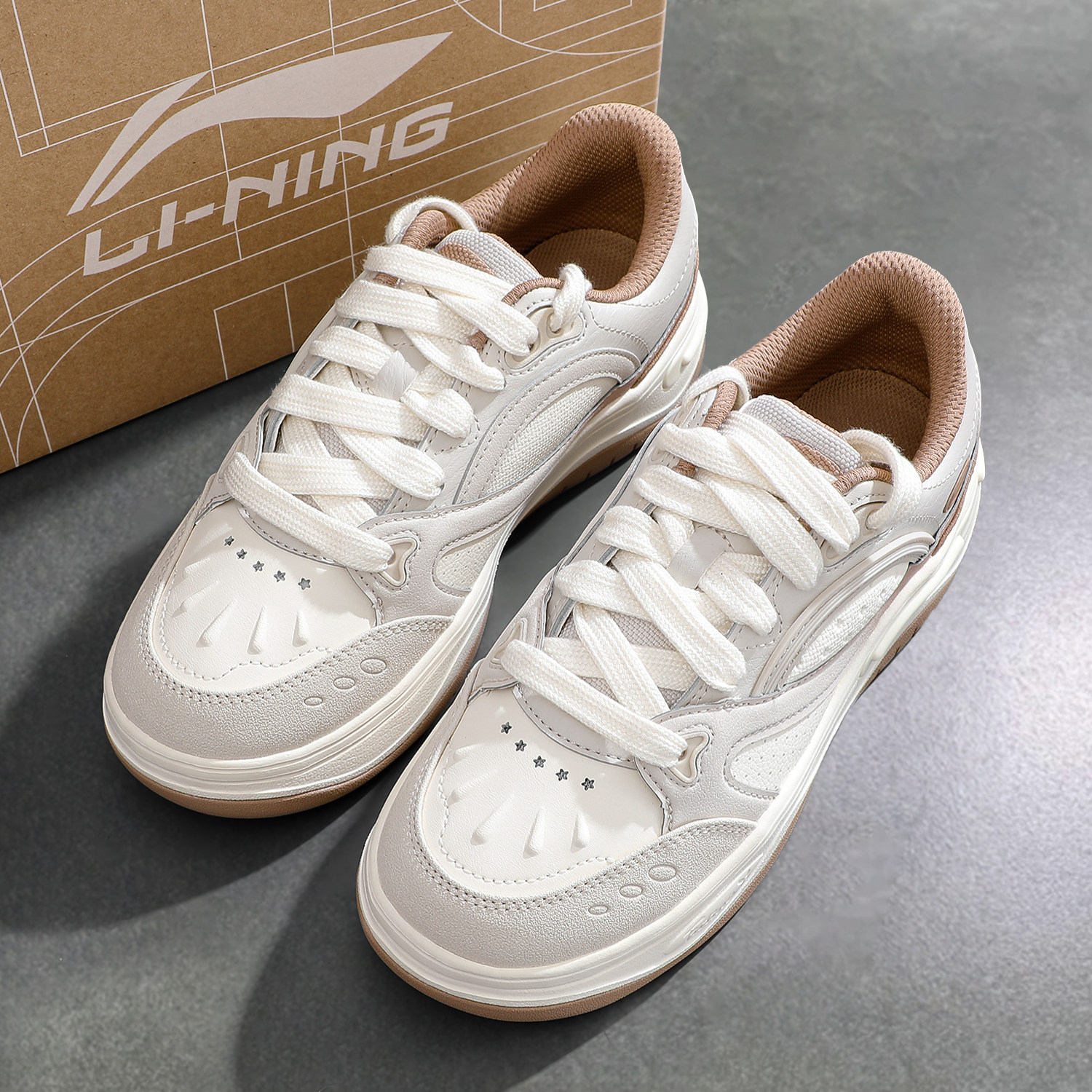 李宁2025冬季新款女子时尚潮流百搭耐磨星球舒适软弹经典休闲鞋,运动鞋new,板鞋,淘宝优惠券,粉丝福利购,淘宝优惠卷