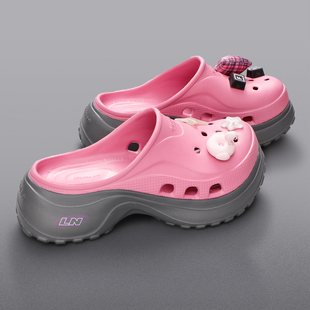 蝴蝶结轻便百搭拖鞋 李宁洞洞鞋 新款 2025夏季 AGAV004 LPL联名女款