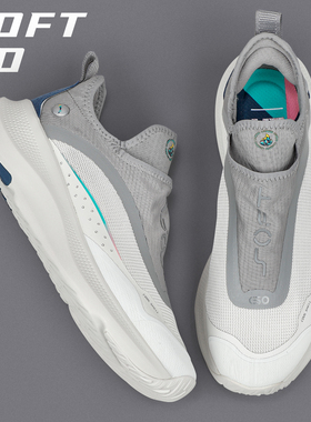 李宁SOFT GO一脚蹬休闲鞋2025秋季爸爸男子懒人鞋薄底鞋回弹跑鞋