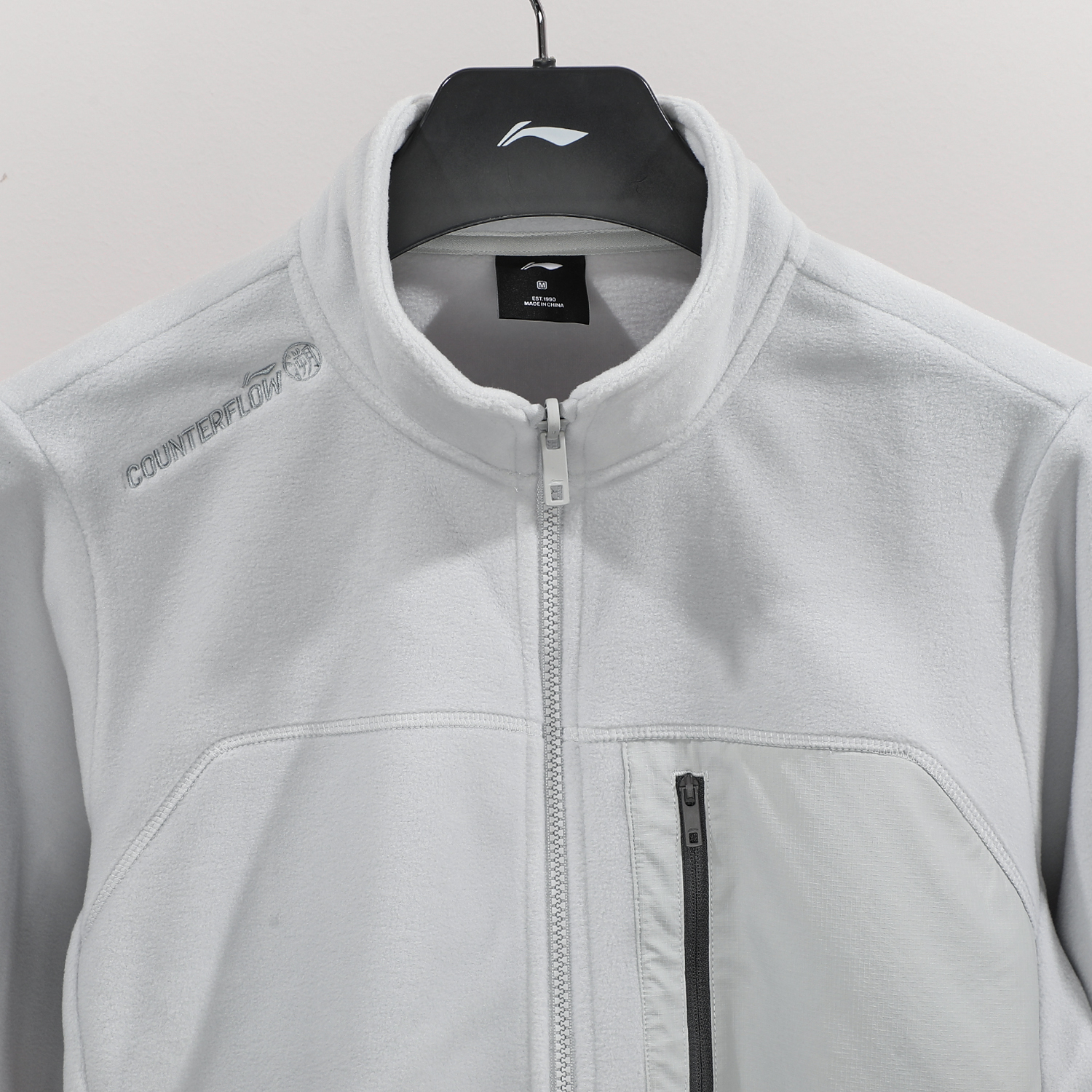 李宁2025冬季新款户外男CF溯加绒保暖舒适开衫摇粒绒休闲上衣外套