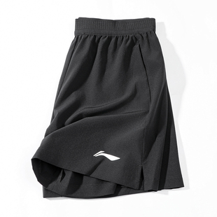 李宁2025夏季新款男士梭织透气舒适百搭冰感健身运动短裤AKSV097