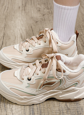 李宁2025冬季女LN DEFENDER耐磨时尚正品百搭运动软弹经典休闲鞋