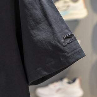 户外时尚 T恤圆领简约潮流文化衫 冰感舒适短袖 李宁男子2025秋款