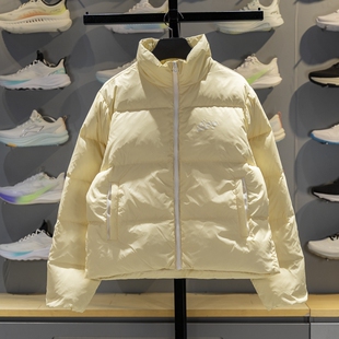 李宁2025冬新款短款短羽绒服女士运动潮流系列鸭绒保暖舒适运动服