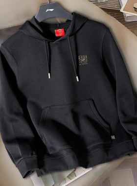 李宁2026马年新年款连帽舒适套头衫运动日进斗金休闲卫衣AWDW111