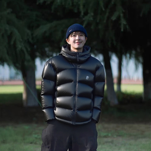 李宁系列2025冬季新款男时尚反伍BADFIVE防泼水宽松鸭绒短羽绒服