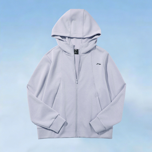 李宁卫衣女款2026春季新款健身系列舒适柔软开衫连帽运动休闲外套