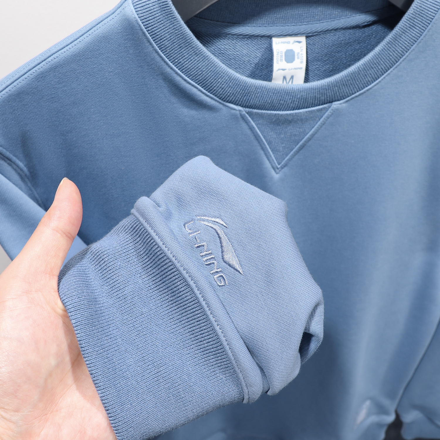 李宁卫衣2025秋季新款男子宽松休闲运动百搭圆领无帽上衣美式潮流