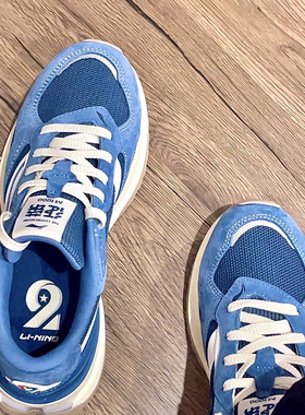 李宁休闲鞋2024秋季新款征荣M1000复古经典男女款阿甘运动休闲鞋