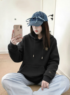 李宁2026马年新年款连帽舒适套头衫日进斗金运动休闲卫衣AWDW111