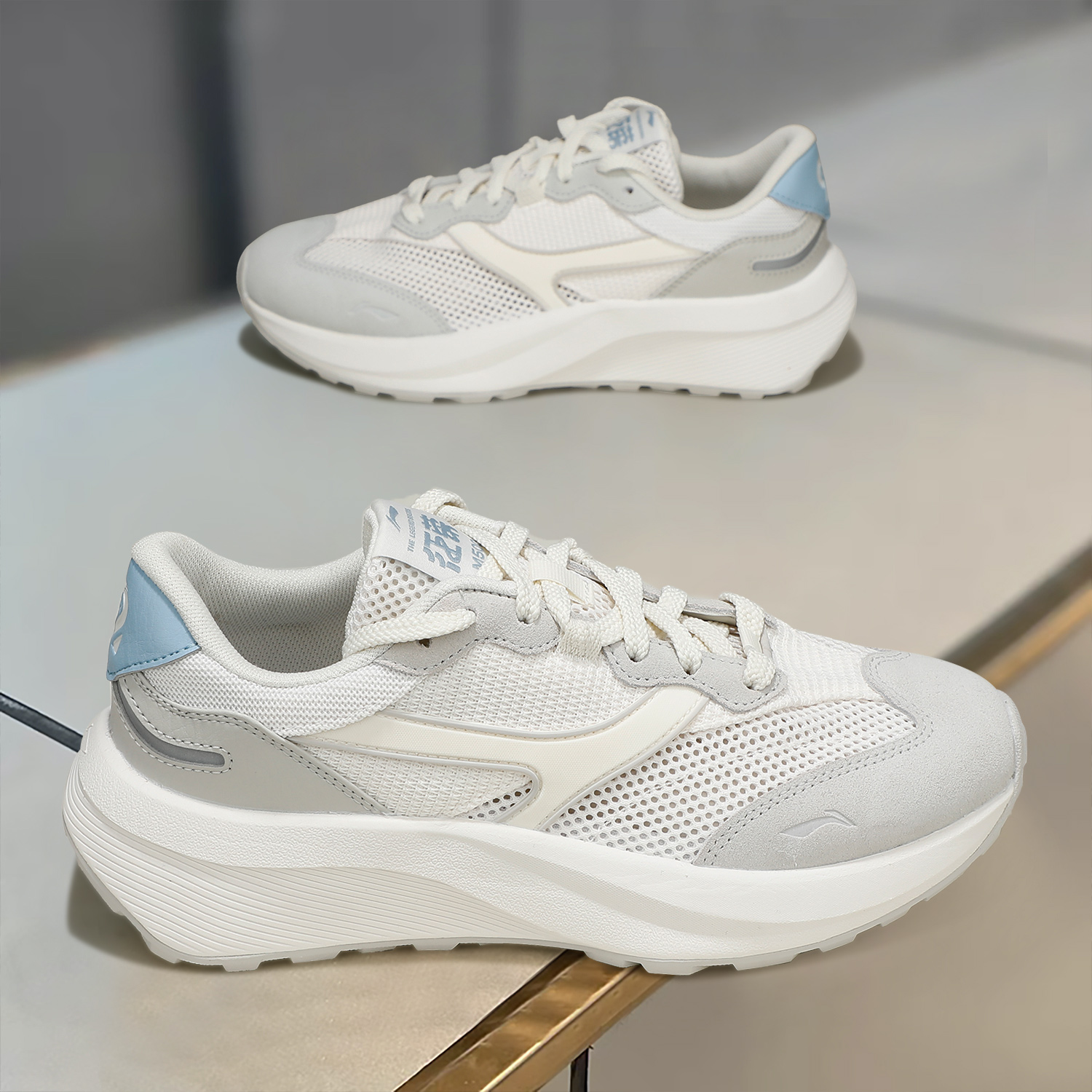 李宁征荣M500休闲鞋女款2025秋季新款方圆92百搭运动鞋AGCV070
