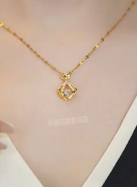 钛钢不掉色可水洗香包锁骨链