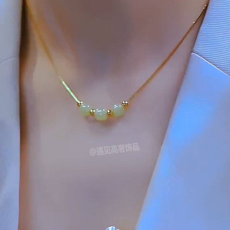 三生三世转运珠永久不掉色钛钢项链可水洗2025款网红爆款锁骨链女