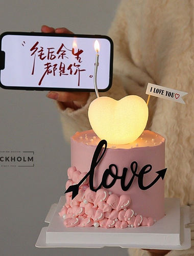 214情人节发光爱心灯亚克力love