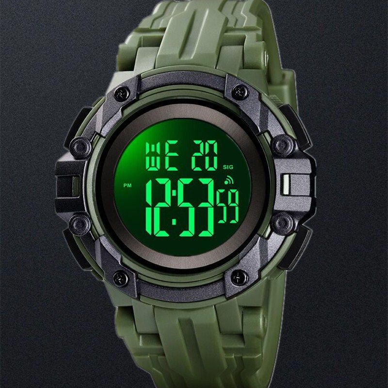 时刻美多功能跑步计时游泳防水运动手表男士学生特种夜光男电子表