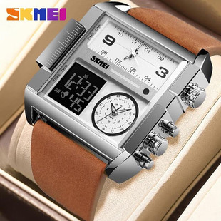 时刻美霸气手表女士新款时尚高级感冷淡男款女大表盘长方形石英表