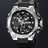 时刻美防水运动手表男士 多功能夜光酷炫户外学生双显电子表正品