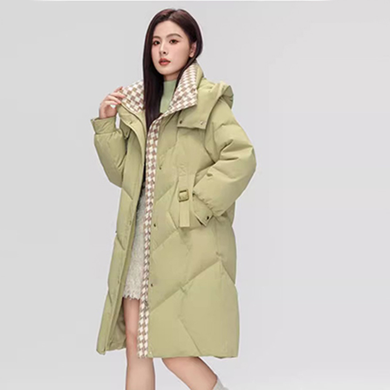 雪中飞羽绒服女中长款过膝加厚保暖2025年冬季清仓白鸭绒女款外套