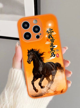 适用iphone17Promax手机壳苹果16E保护套2026马年本命年VIVOIQOONEO11你我皆是黑马OPPORealmeGT8pro一加ACE6