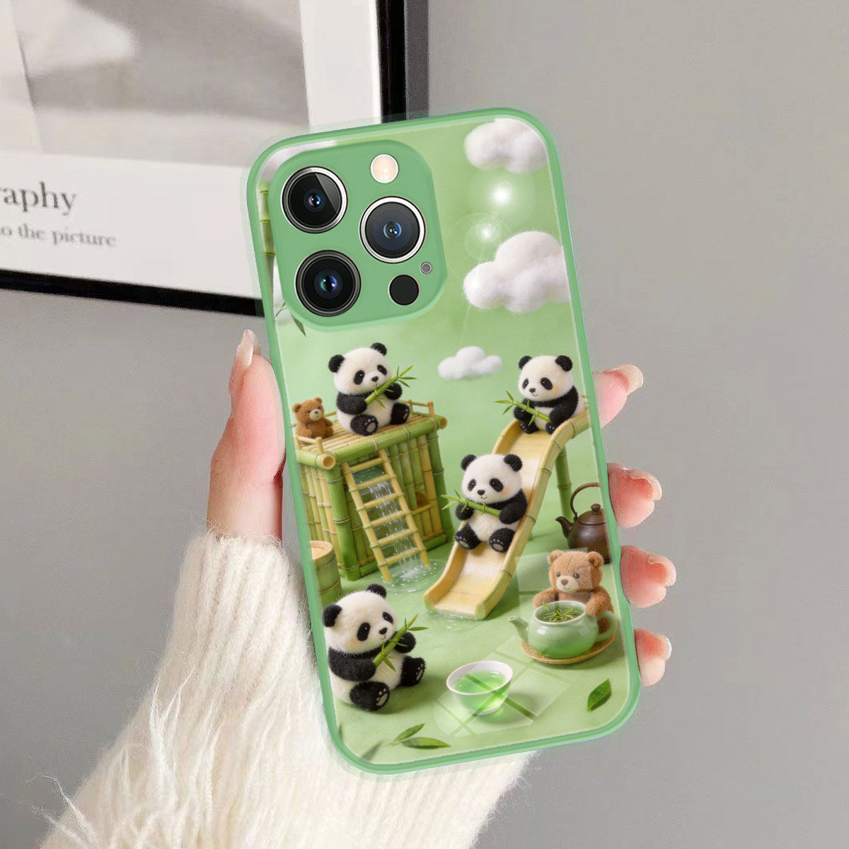 适用华为nova15手机壳mate80pro保护套magic8毛绒熊猫乐园300童话400清新竹滑梯Pura80Ultra春夏500荣耀WINRT,3C数码配件,手机保护套/壳,淘宝优惠券,粉丝福利购,淘宝优惠卷