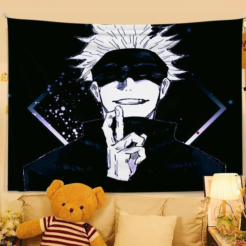 咒术回战网红背景布工作室直播宿舍出租屋挂布墙布床头专用跨境