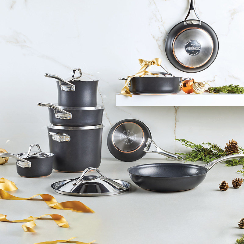 ANOLON/安珑不粘锅平底锅单柄不粘锅煎锅家用炒菜燃气电磁炉通用