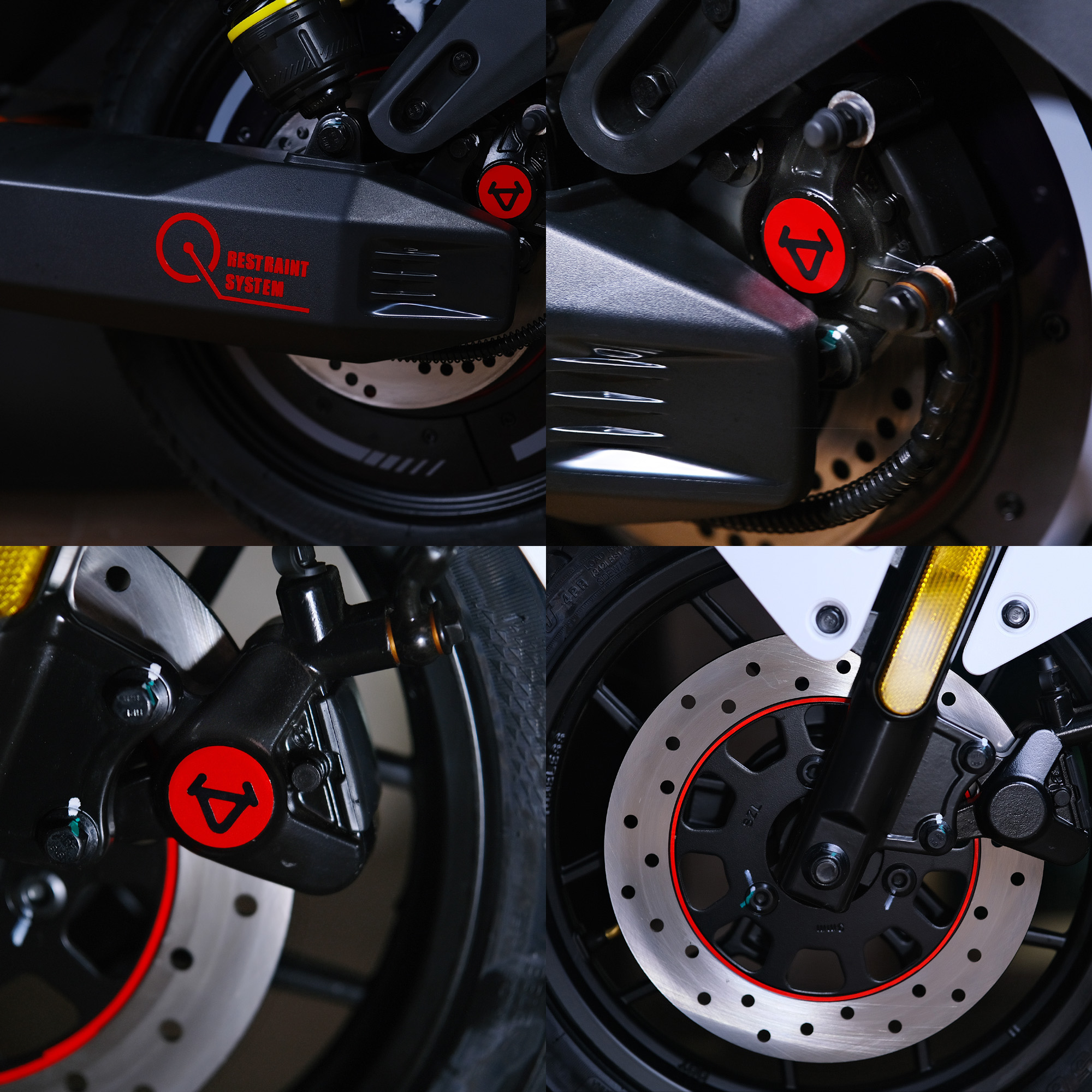 新款小牛Umax U3 前刹车盘贴纸卡钳装饰个性创意防水反光车贴