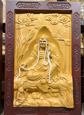 大型木雕高浮雕十八罗汉壁挂庄严佛像寺庙酒店大堂装饰供奉工艺品