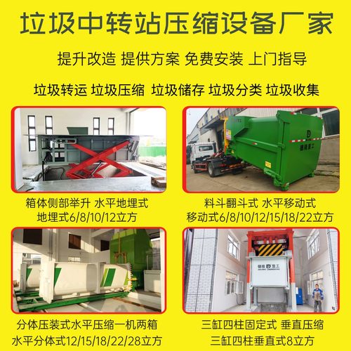 新建生活垃圾压缩中转站垃圾压缩机设备垃圾处理设备厂家选型报价