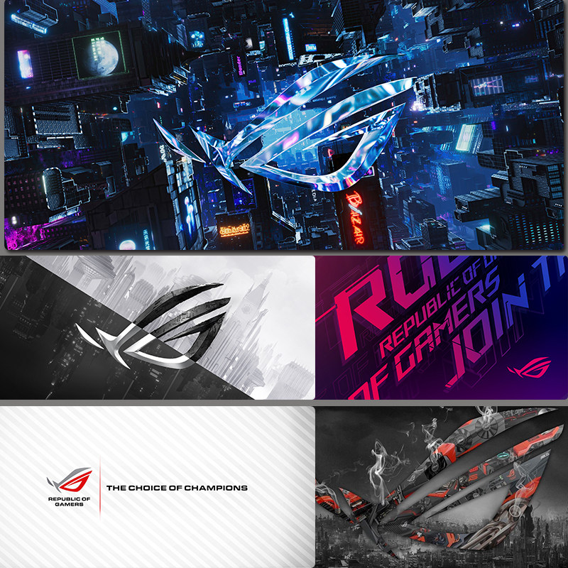 rog败家之眼鼠标垫华硕玩家国度超大游戏男生键盘垫定制学生桌垫