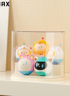 RMAX星星人展示盒透明亚克力盲盒收纳展示架泡泡玛特手办展示柜子