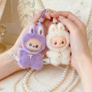 RMAX拉布布mini珍珠项链心底密码4代迷你labubu配饰26个字母娃衣