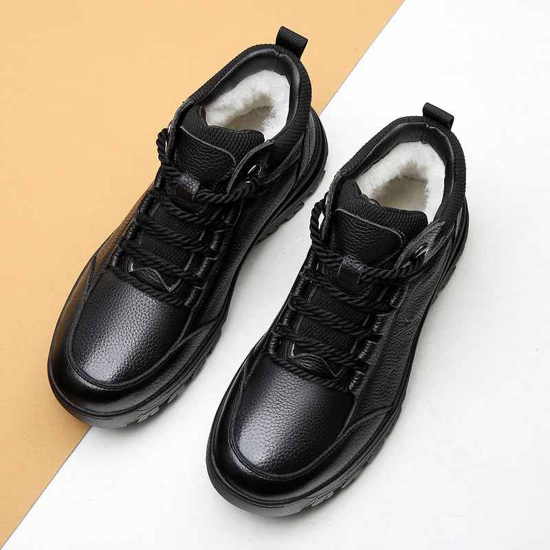 东北雪地靴男皮毛一体加厚保暖羊